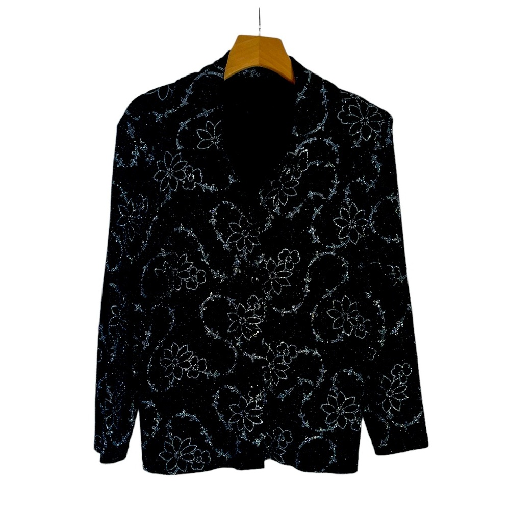 SILVER SPARKLE SHIRT STYLE TOP
